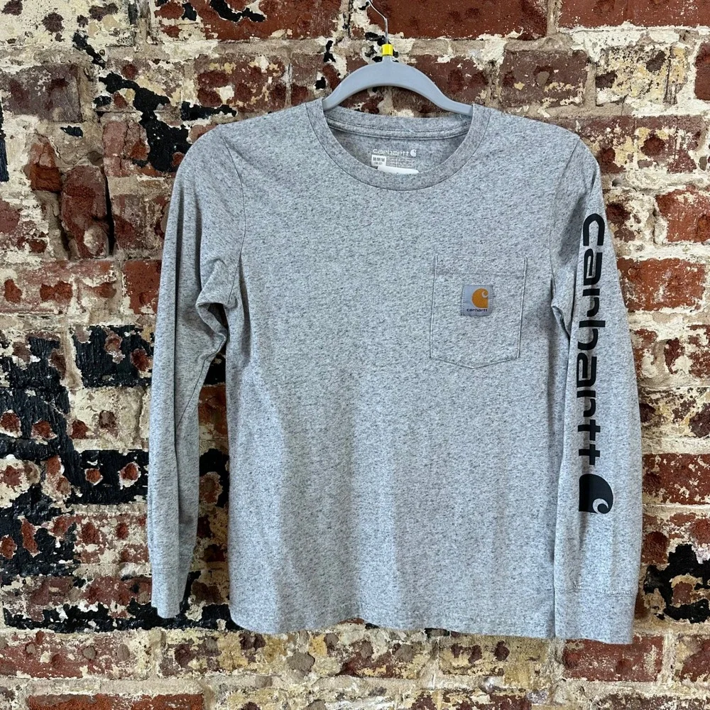 Carhartt Boys Youth Long Sleeve Pocket T Shirt Sleeve Graphic Medium 10-12